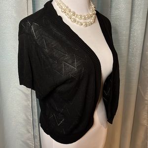 Coverup sweater short sleeves black